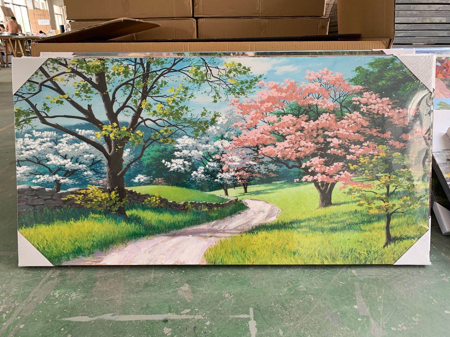American landscape decoration painting living room European sofa background wall oil painting wall hanging mural manufacturers direct landscape oil painting frameless painting hotels, hotels, apartments and other projects with paintings can be customized to the sample of various styles thumbnail
