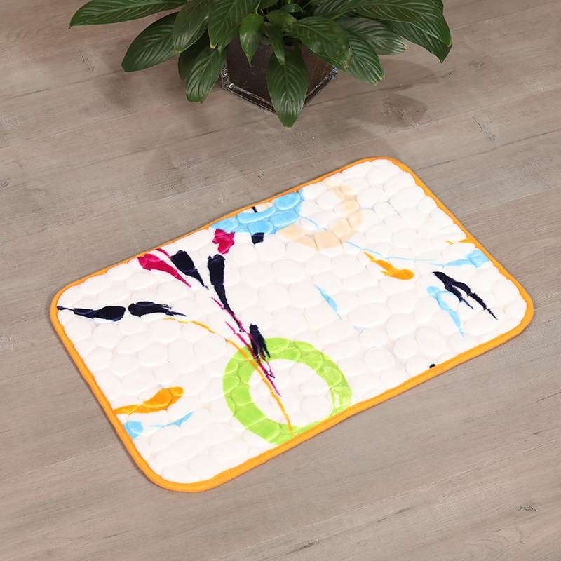Pebble-shaped embossed floor MATS, thickened bathroom anti-slip and absorbent foot MATS wholesale, kitchen entrance floor MATS Item Picture