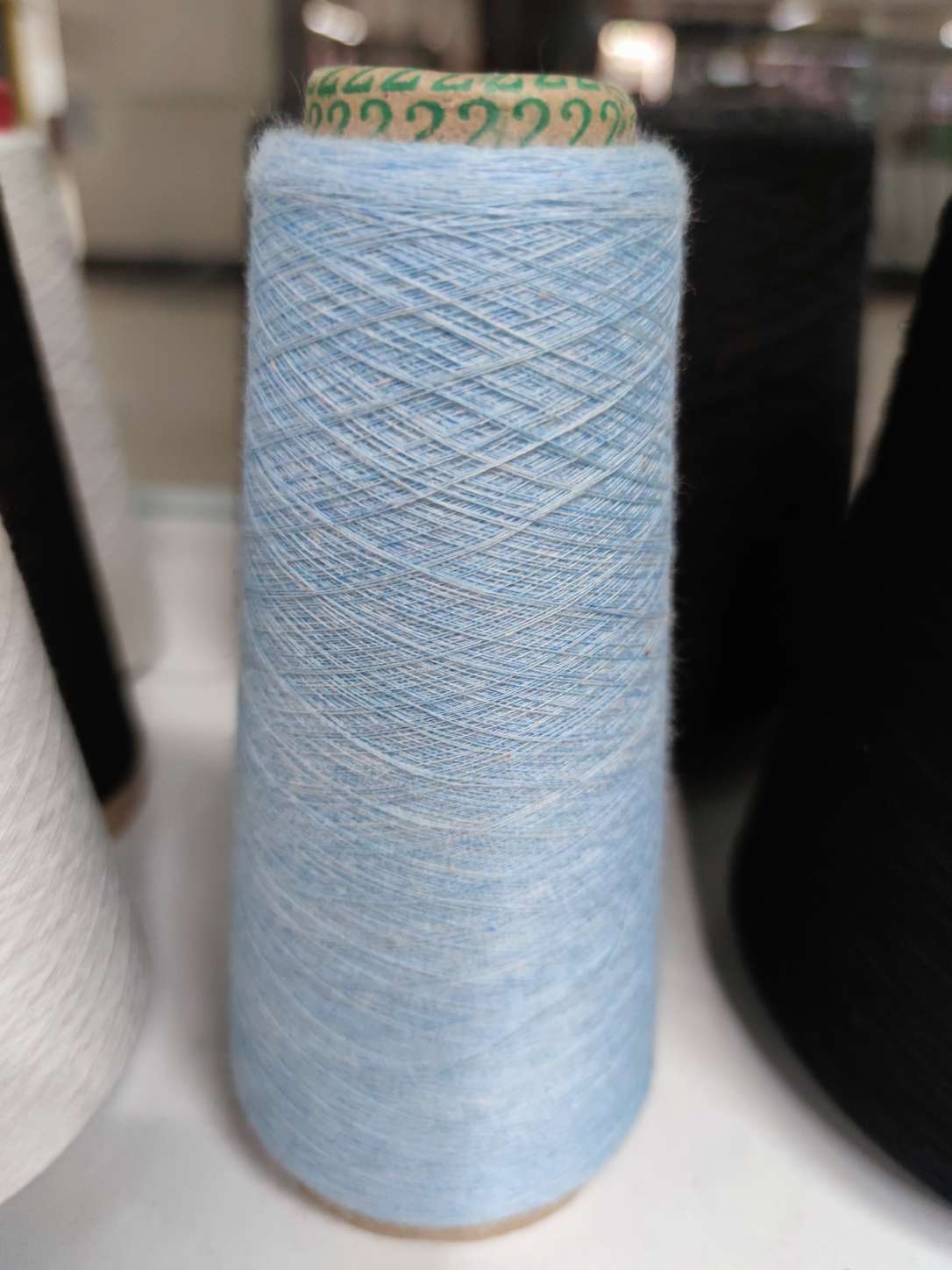 Cotton yarn Cotton yarn baby yarn 100% cotton hand-woven light blue thumbnail