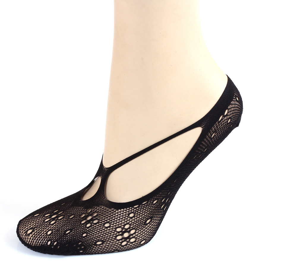 Stocking Manufacturers Wholesale Spring And Summer New Women's Cross Boat Socks Suspender Boat Socks Invisible Socks Korean Version Of Anti-Hook Female Socks