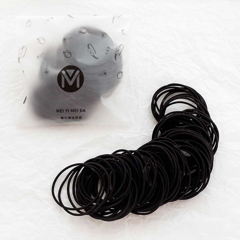 Korean version of leather cover female headband rubber band hair ring high elasticity durable small rubber band web celebrity ins son hair tie head thumbnail