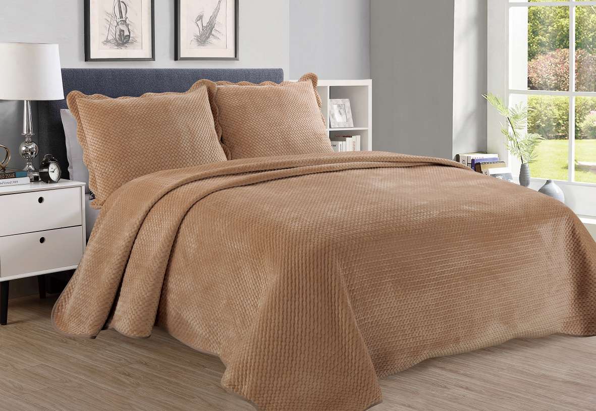 2020纯色水晶绒三件套图