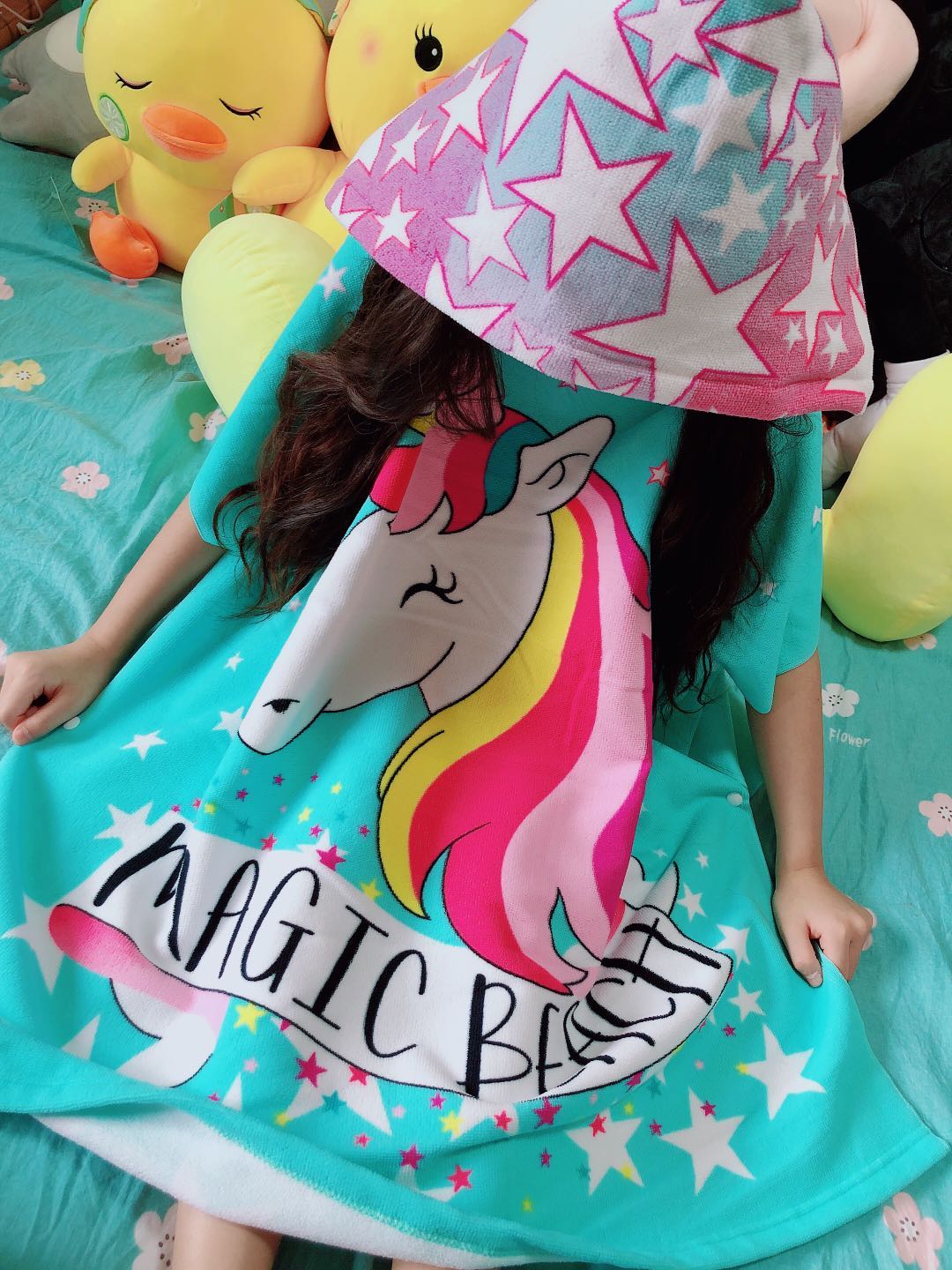 Manufacturers Direct Sales Of Large Children's Bath Towel Cloak Men And Girls Hooded Bathrobe Cloak Micro Business Explosion Can Wear Bath Towel undefined