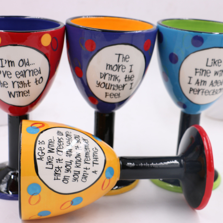 Chunling craft selling Thousand degree authentic personality creative ceramic stemware ceramic cup mug mug wholesale business gift decoration 2 thumbnail
