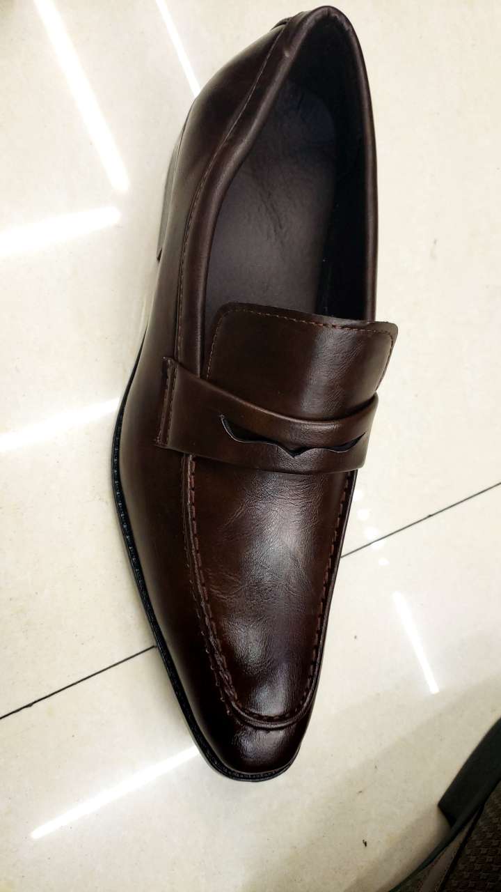 Leather shoes.
