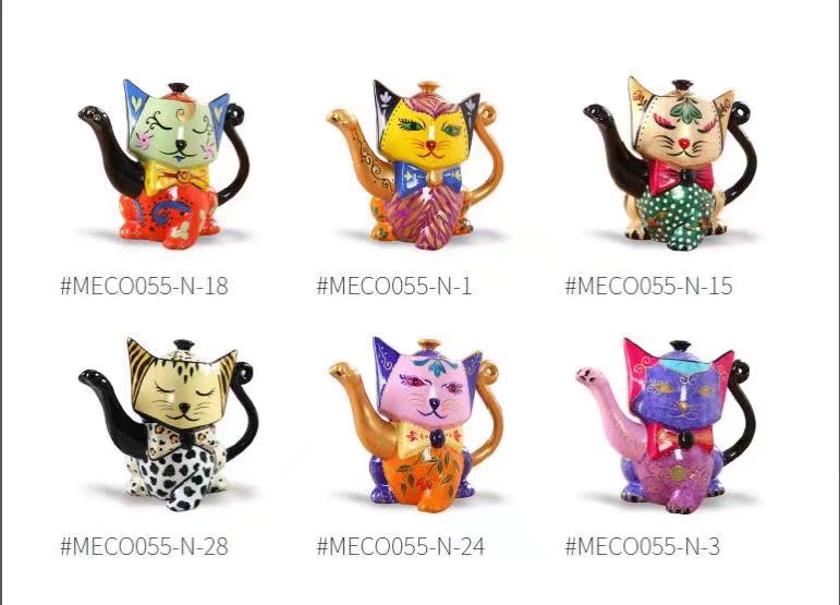 Chunling Craft Ceramic Painted Cat Teapot Home Decoration 11 Specification drawing