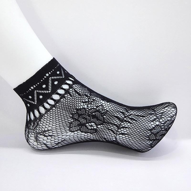 Wholesale of popular thin breathable socks for women on Taobao, jacquard sexy and fashionable short socks for women from Yiwu factory Application Scenario