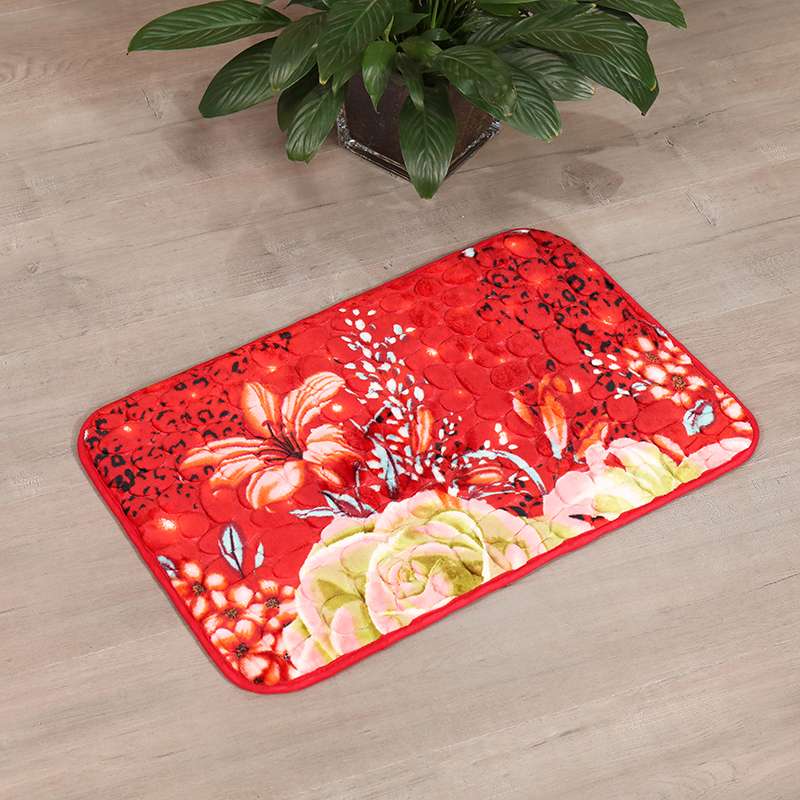 Pebble-shaped embossed floor MATS, thickened bathroom anti-slip and absorbent foot MATS wholesale, kitchen entrance floor MATS Application Scenario