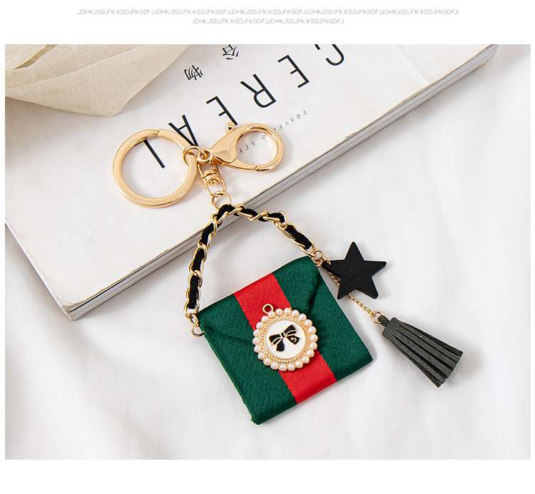 欧美风时尚新款轻奢名媛风手提包造型钥匙扣挂件产品图