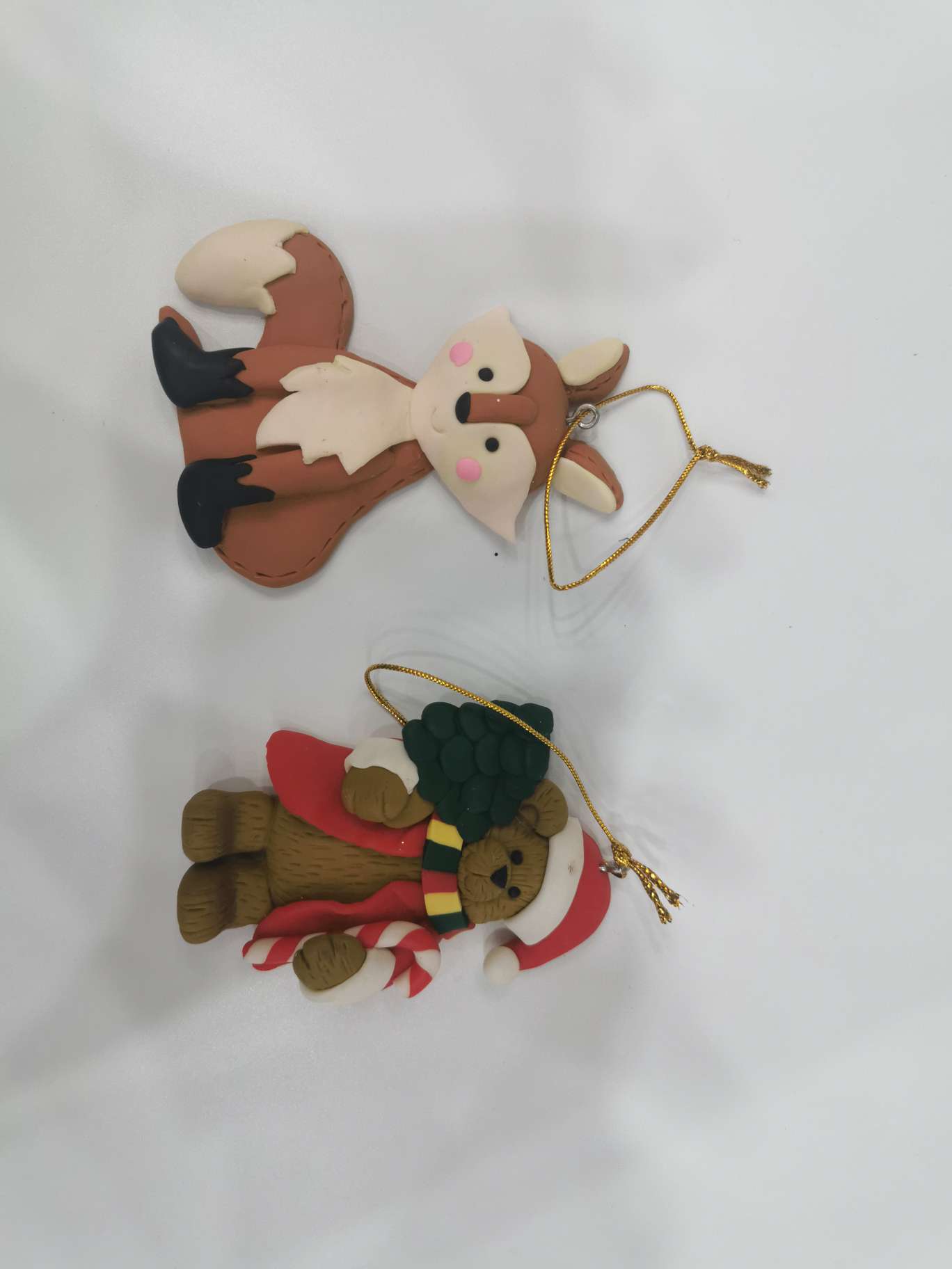 Clay Christmas tree ornaments, Christmas gift decorations thumbnail