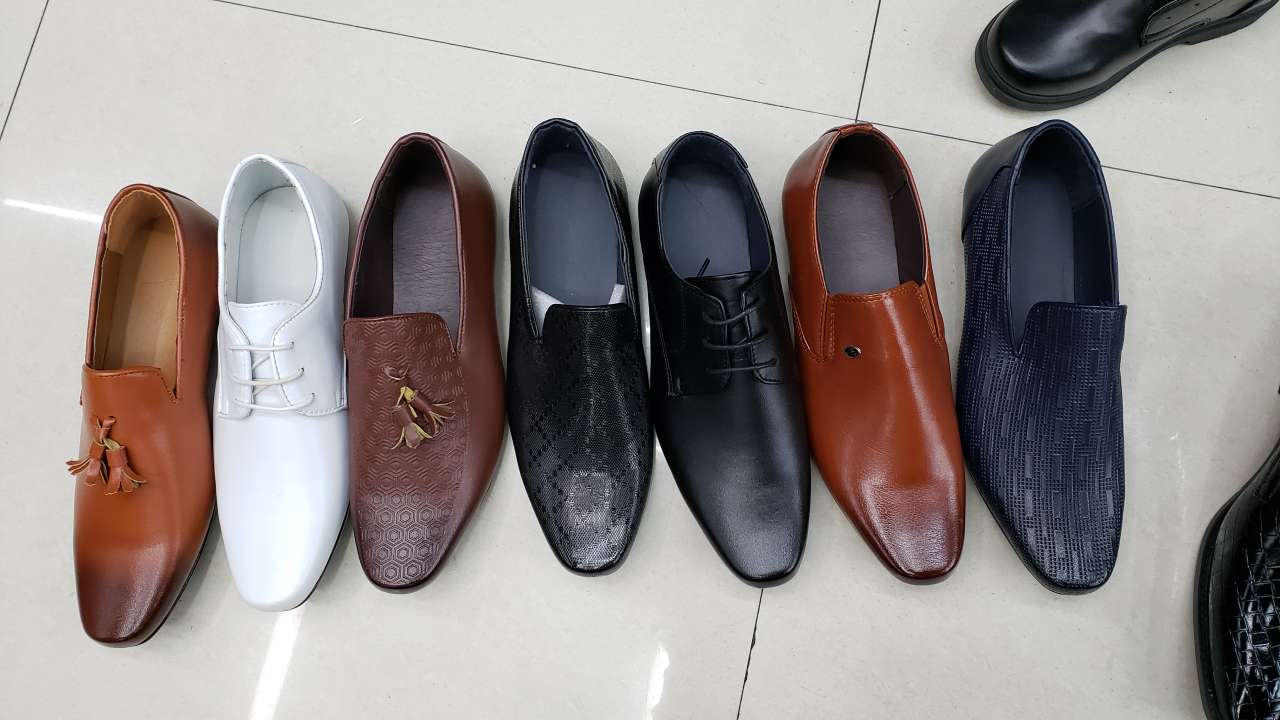 PU material formal suit leather shoes details Picture