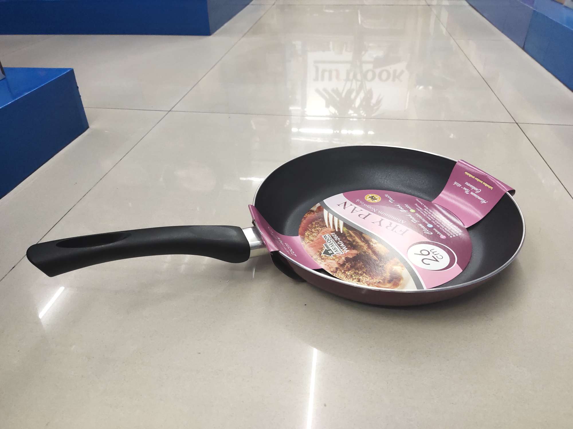 Household flat pan, non-stick pan, induction cooker and gas stove dual-purpose frying pan and wok, 26cm
