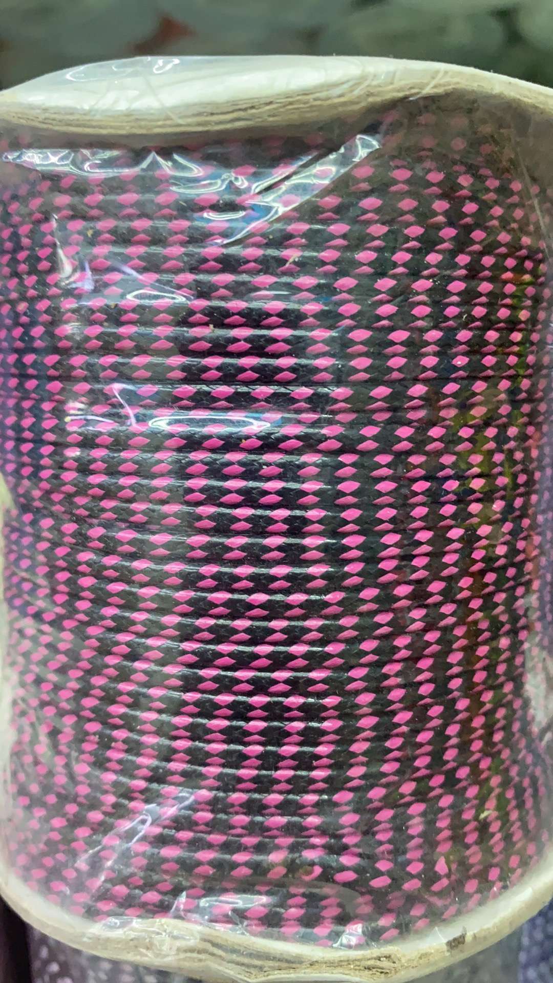 Black and pink double-layered Korean wax thread 2.0