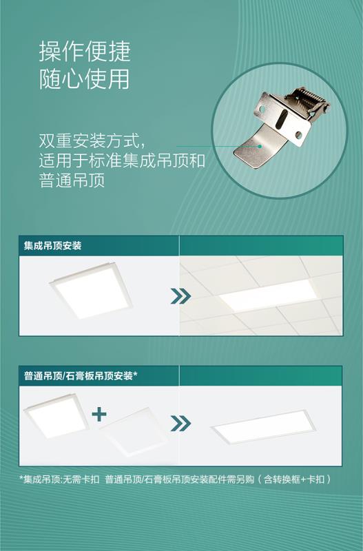 飞利浦LED面板灯30×30  白光12w细节图