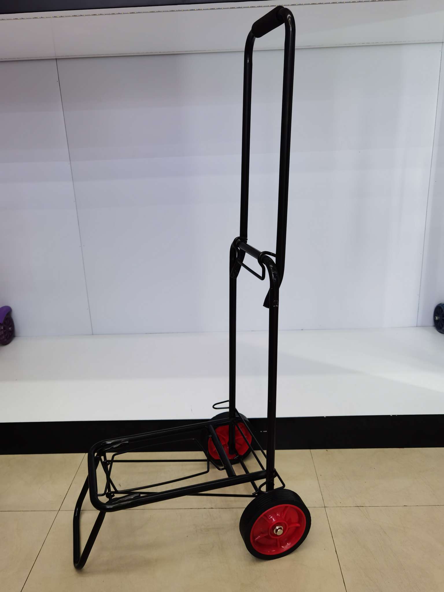 Folding luggage cart two wheelbarrows to pull the truck trolley then hand in hand to pull the truck logistics truck to buy vegetable truck big black truck big foreign trade 2 wheelbarrows to pull the truck to move the truck export goods factory direct sale thumbnail