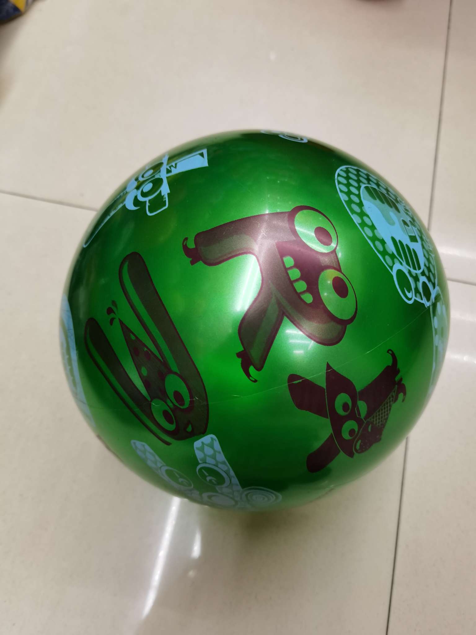 22cmpvc印花字母球