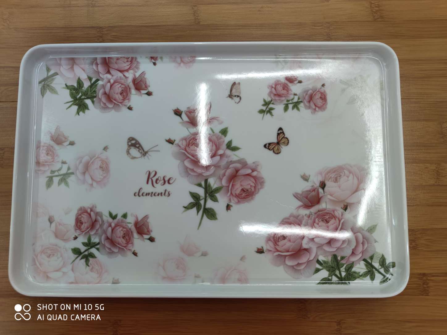 Plastic tea tray with melamine tray thumbnail
