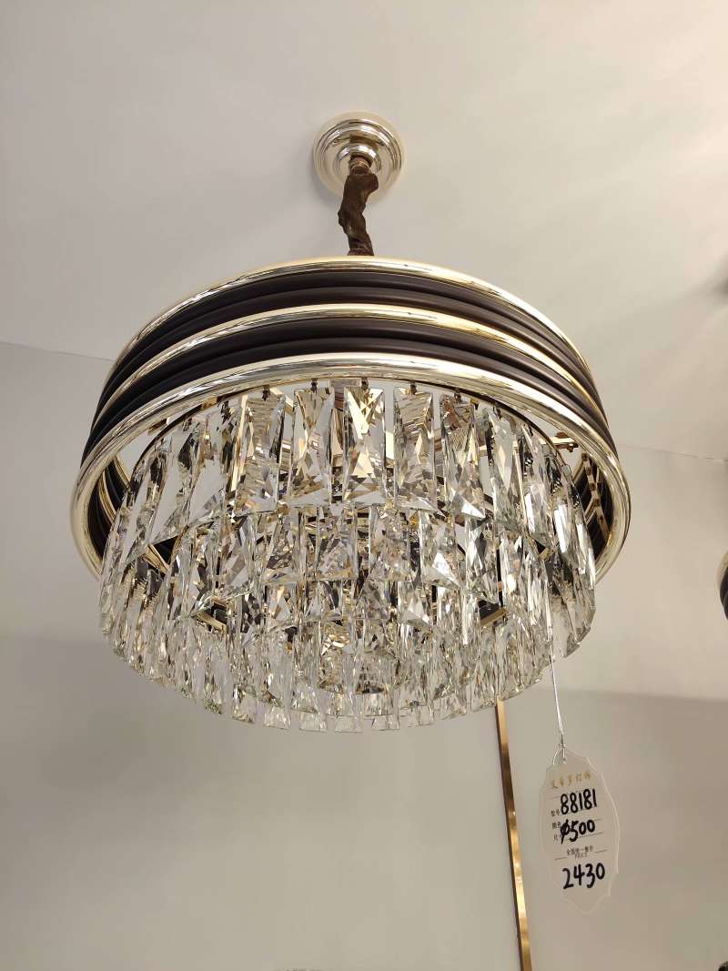 Modern Simple Style Light Luxury Style, Crystal Chandelier, Crystal Lamp, Yellow Crystal Lamp, Villa Chandelier, Hotel Lobby Chandelier undefined