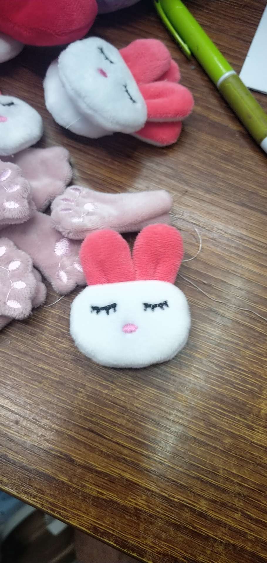 diy手工配件鞋袜毛绒小公仔立体兔子动物卡通发饰毛绒材料耳罩配件