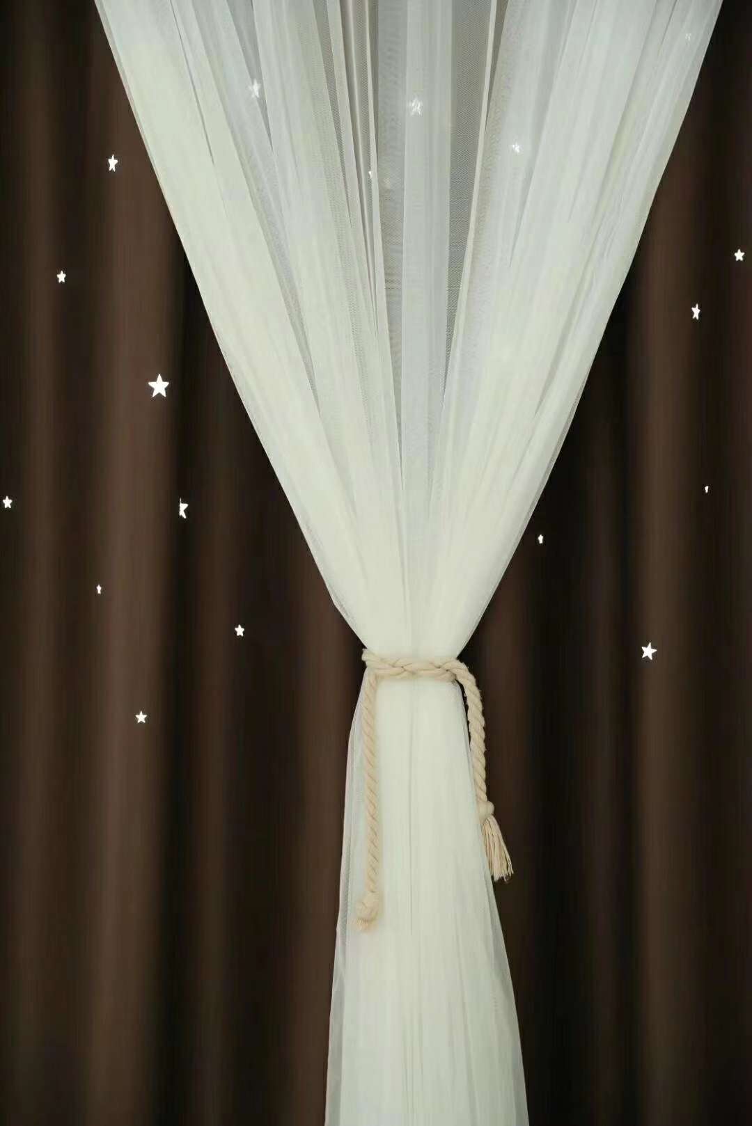 New style factory direct sales available for retail wholesale card-hollowed-out star ⭐ premium curtain fabric Application Scenario