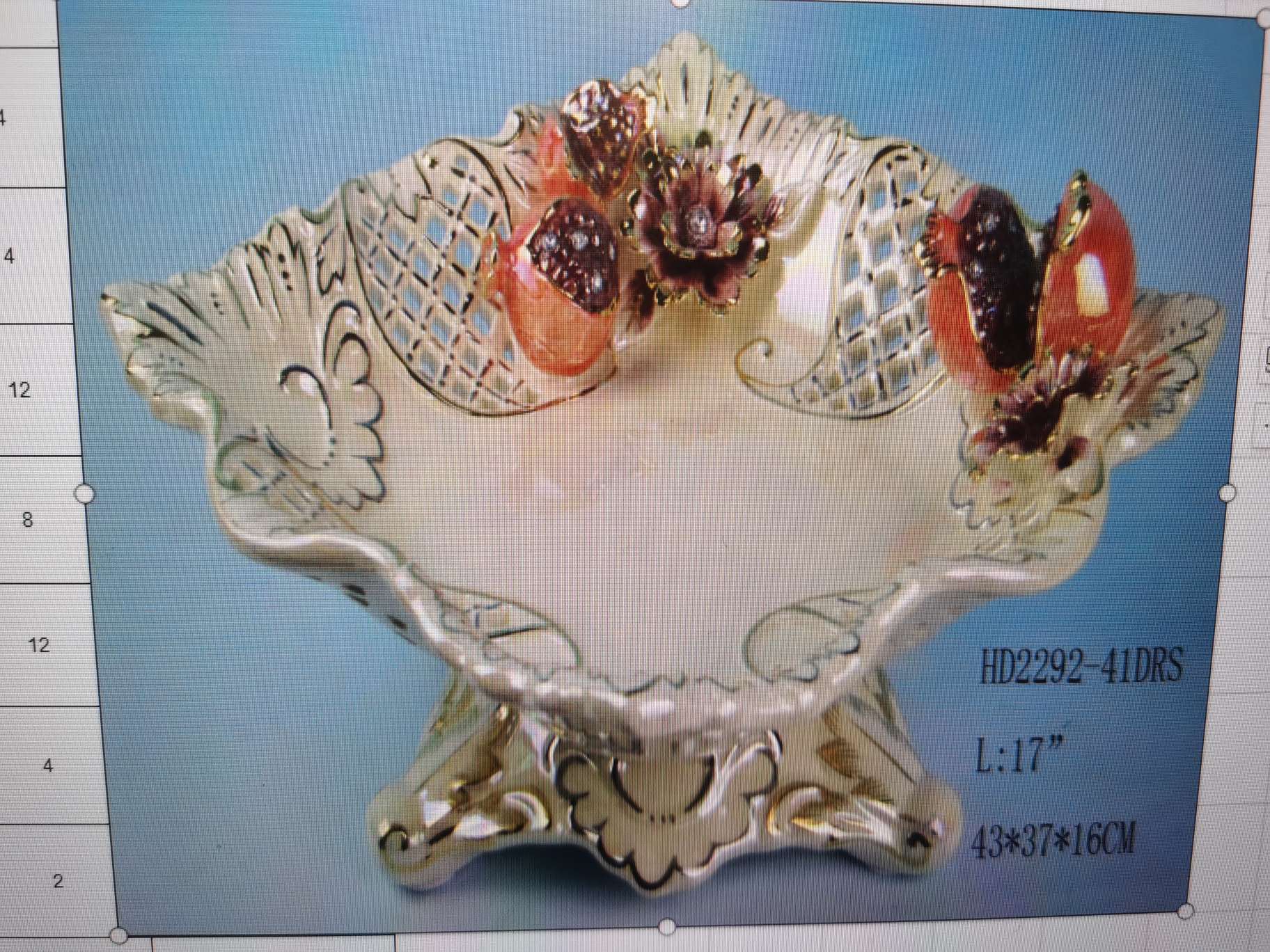 Fruit platters, dried fruit platters, candy platters, ornaments