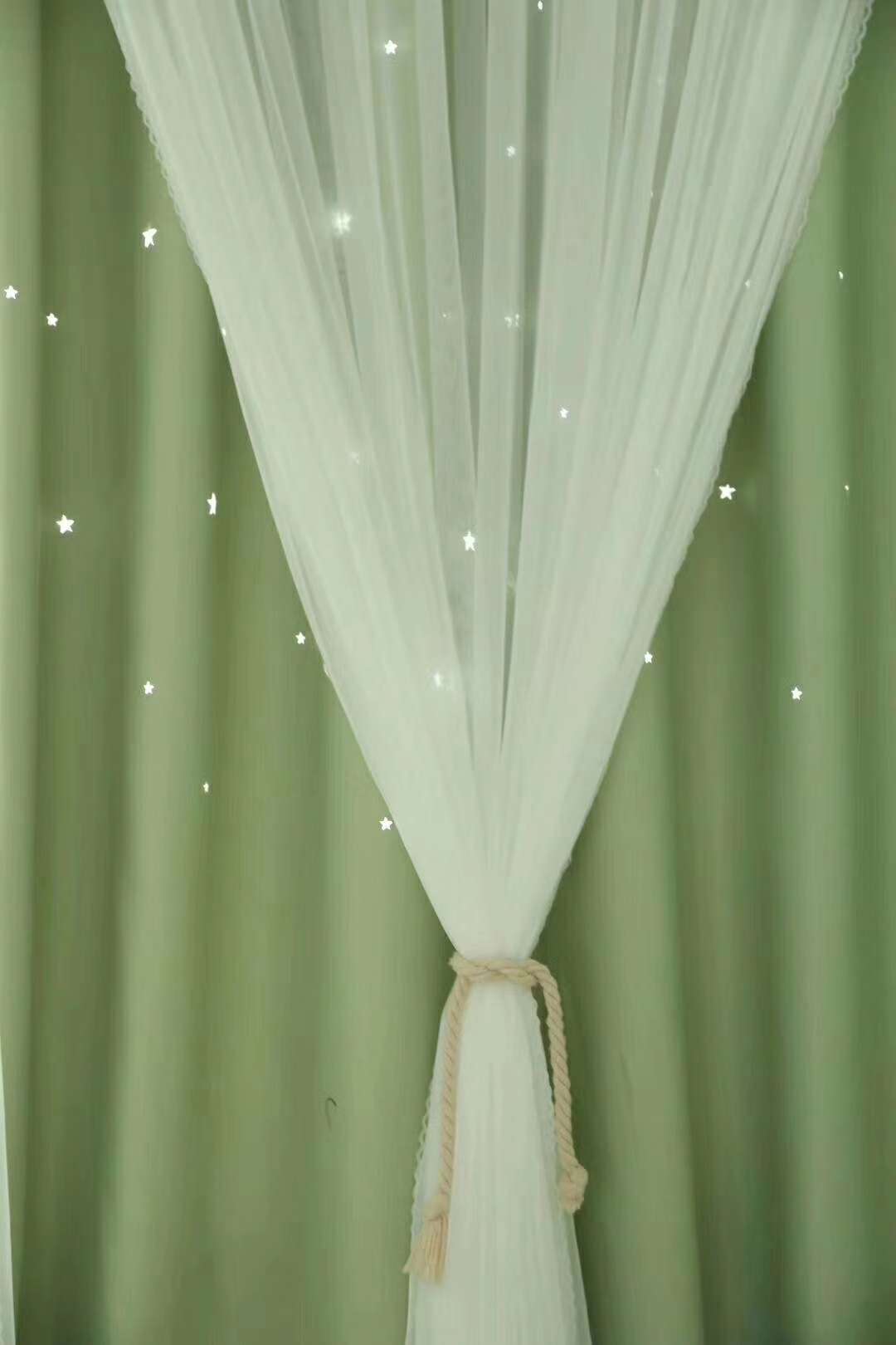 New style factory direct sales available for retail wholesale card-hollowed-out star ⭐ premium curtain fabric details Picture