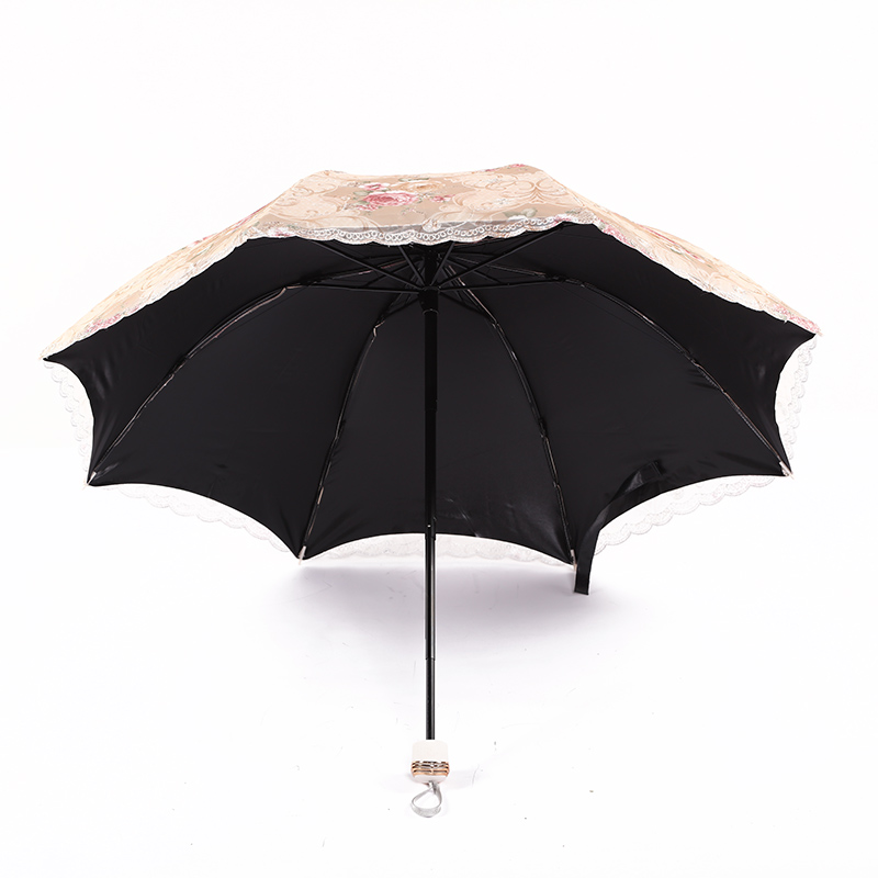 Double-layer embroidered vinyl umbrella in four colors Item Picture
