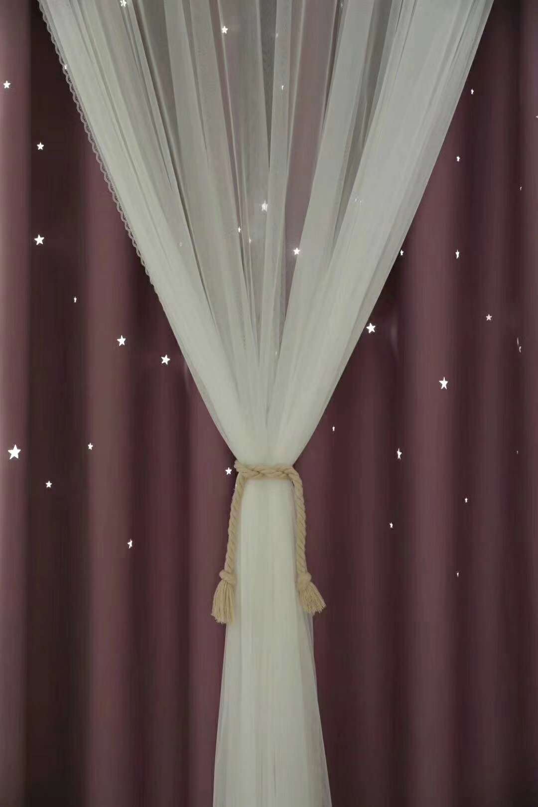 New style factory direct sales available for retail wholesale card-hollowed-out star ⭐ premium curtain fabric undefined