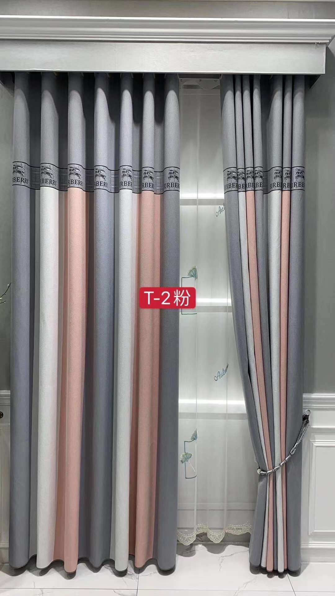 New factory direct sales available for retail and wholesale of high-end curtains made of seamless English and multi-color linen Specification image