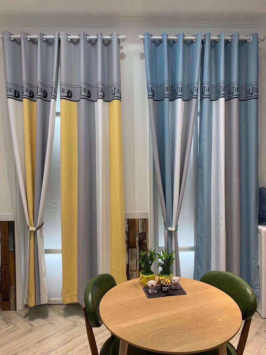 新款厂家直销可零售批发卡抖音无缝拼接多颜色麻料中高档窗帘布详情图6