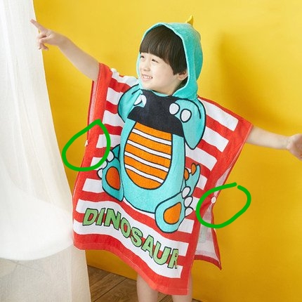 儿童披巾斗篷浴巾超细纤维浴巾详情图4