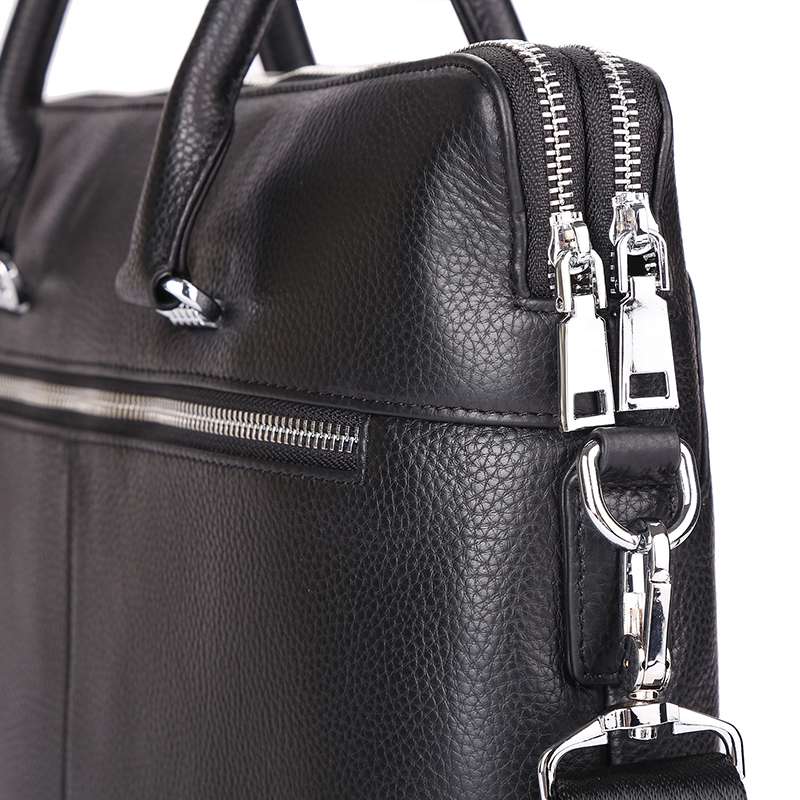 MK men's double-sided briefcase with a top layer of cowhide, hand and shoulder details Picture