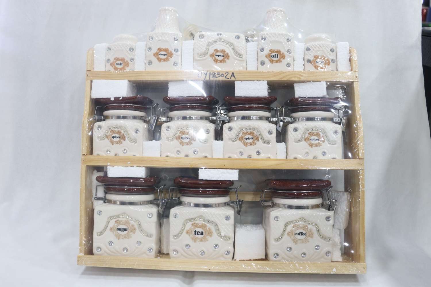 Dingmei Ceramic set 12 seasoning jars Specification image