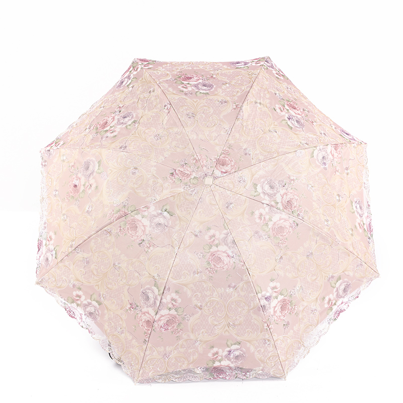 Double-layer embroidered vinyl umbrella in four colors undefined