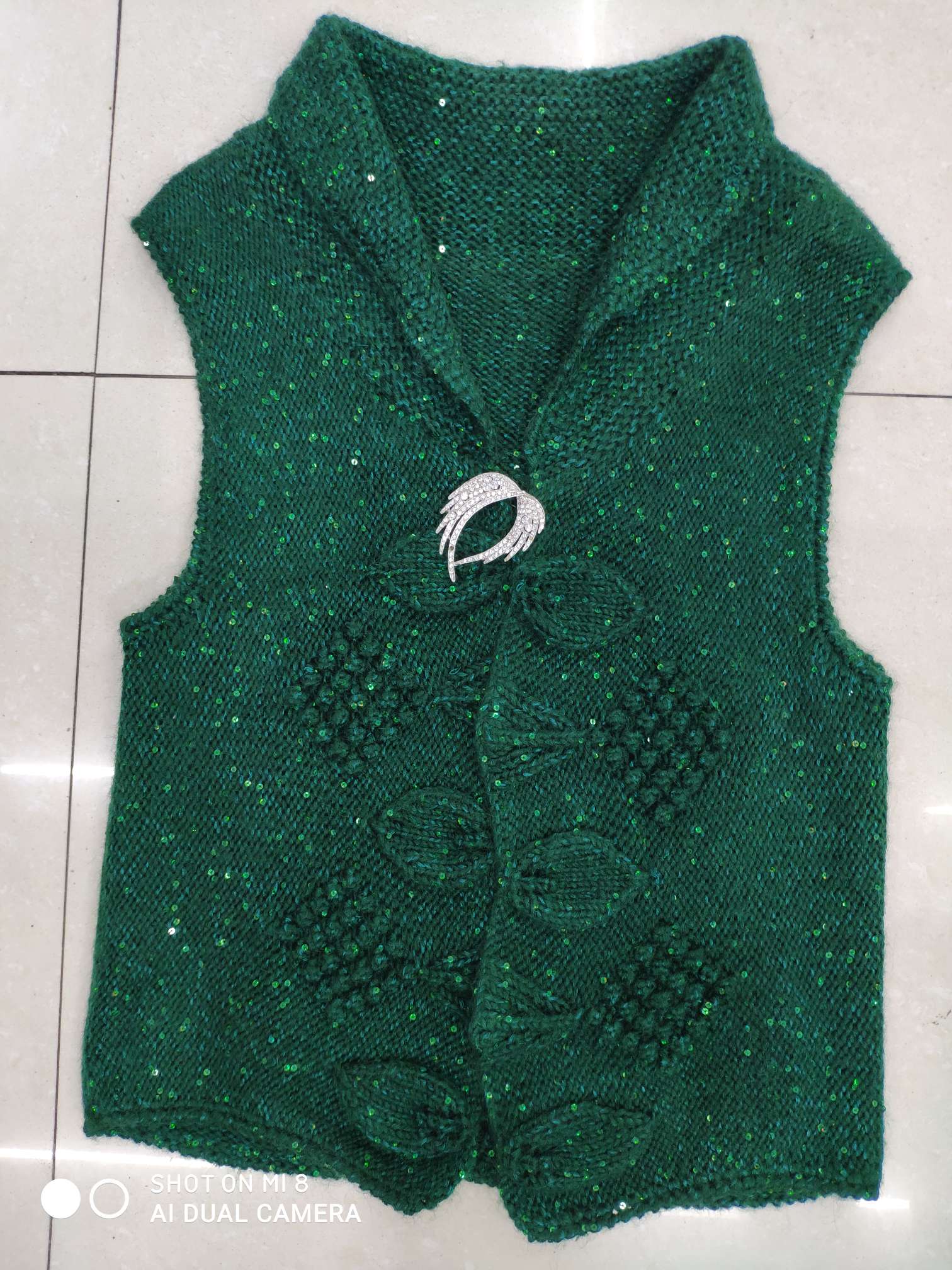 珠片貂绒手编外套