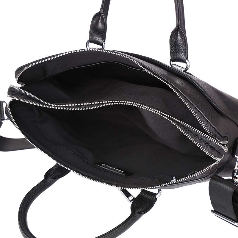 MK men's double-sided briefcase with a top layer of cowhide, hand and shoulder Specification image