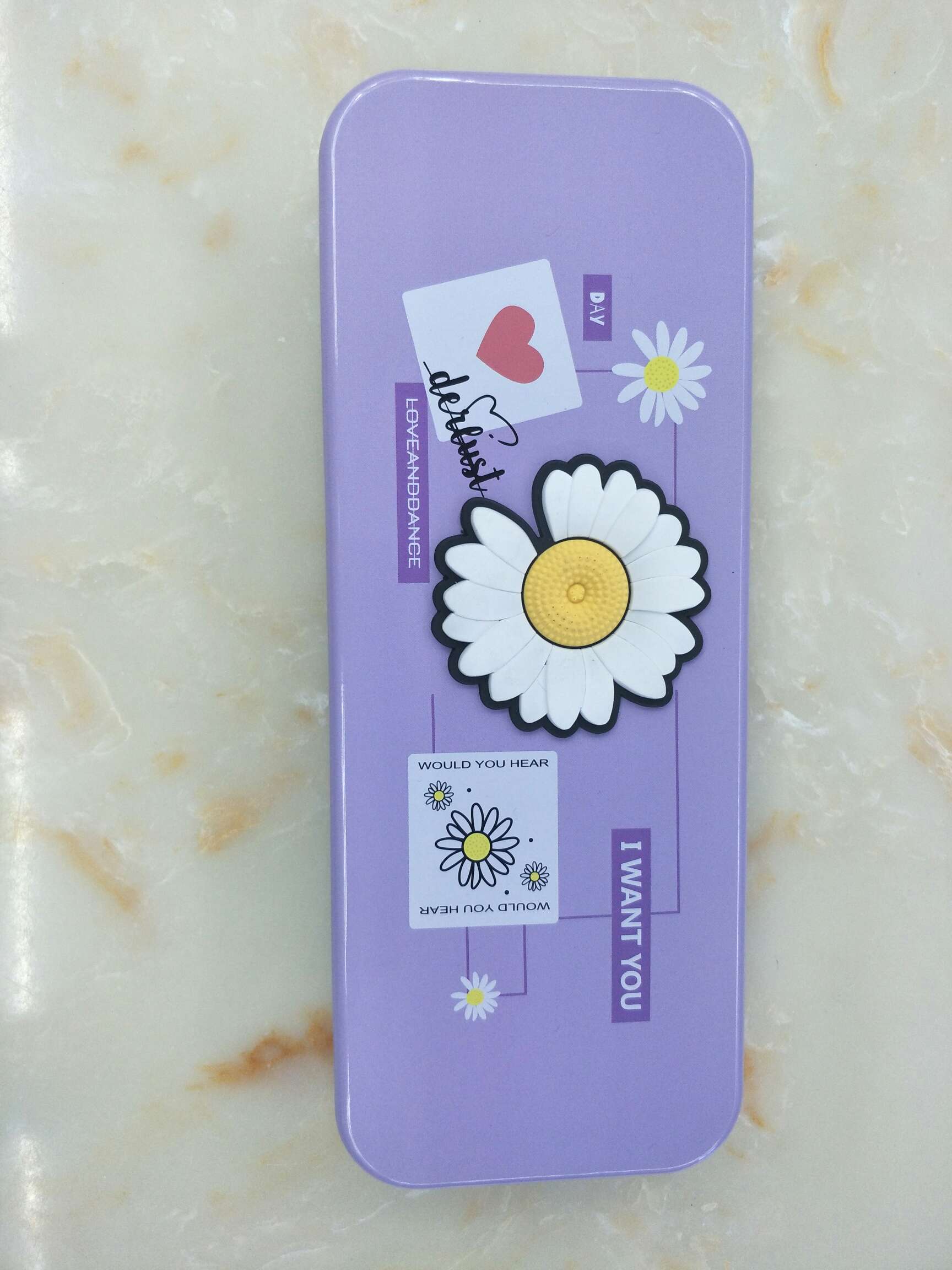 Small Daisy double iron stationery box, like you can first consult customer service