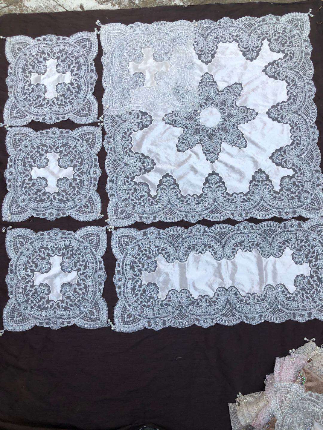 Handmade beaded tablecloth 9 thumbnail