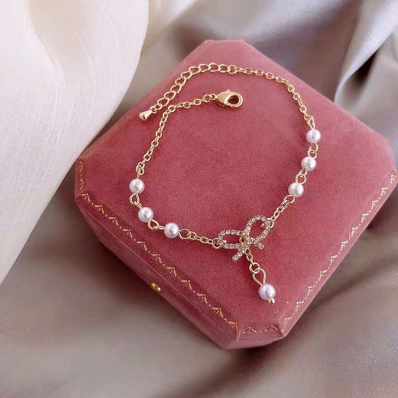 蝴蝶结手链2020年新款潮韩国甜美ins网红少女森系百搭高级感手环