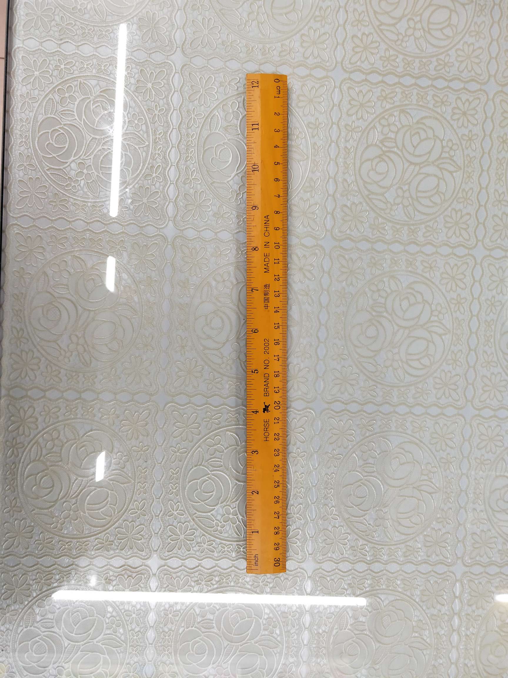 30 cm yellow wood ruler thumbnail