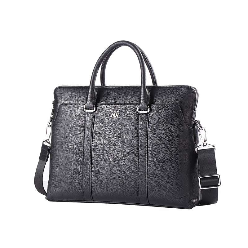 MK men's double-sided briefcase with a top layer of cowhide, hand and shoulder Item Picture