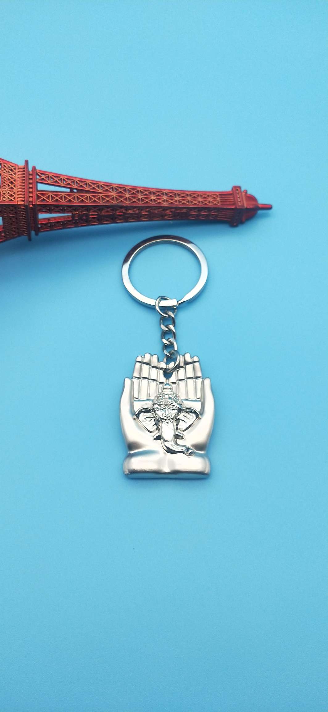 Guangdong zinc alloy Indian elephant keychain details Picture