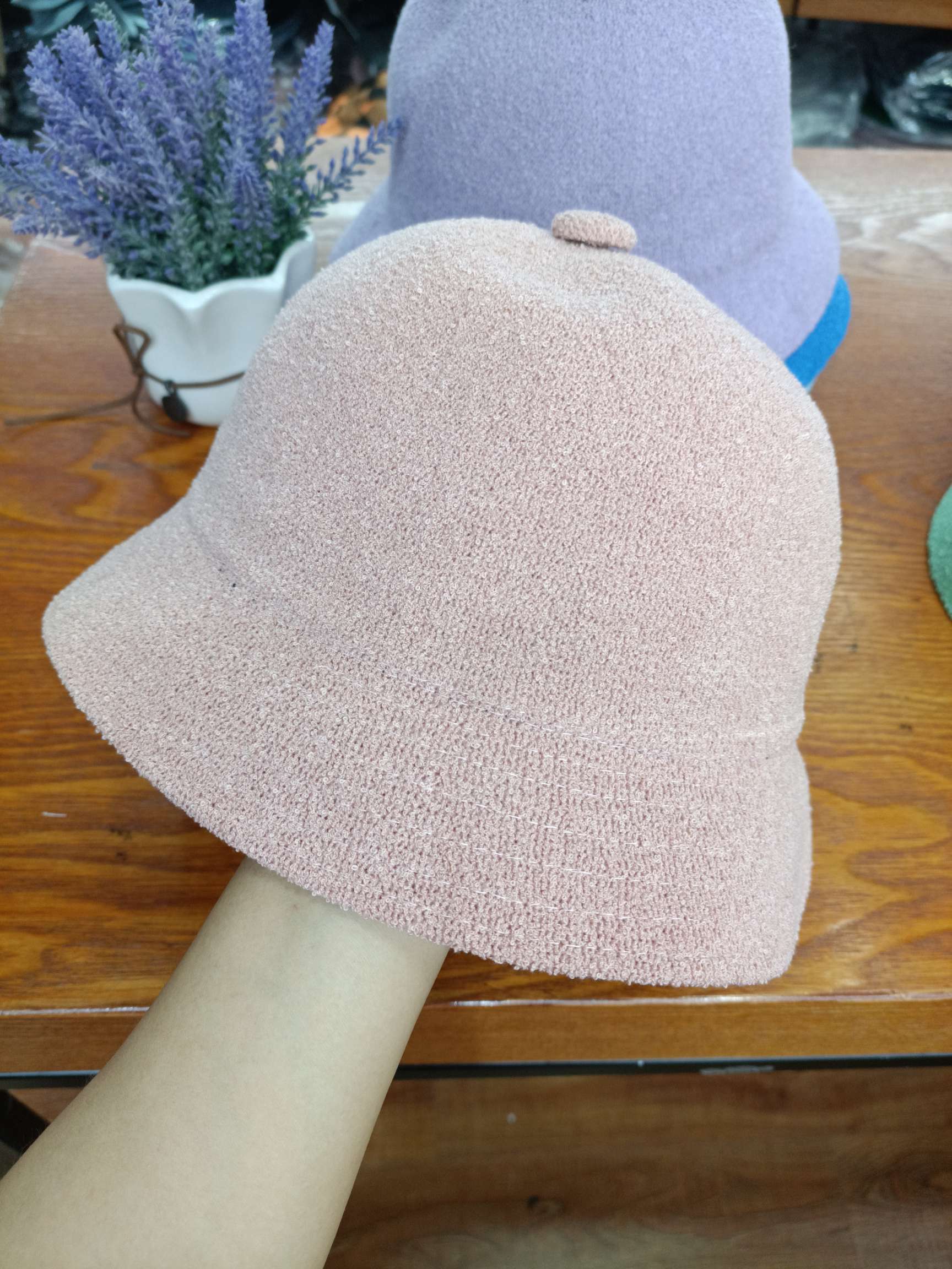 Fashionable Fisherman Hat Basin Hat Loop Yarn Button Hat Visor Hat Everything details Picture