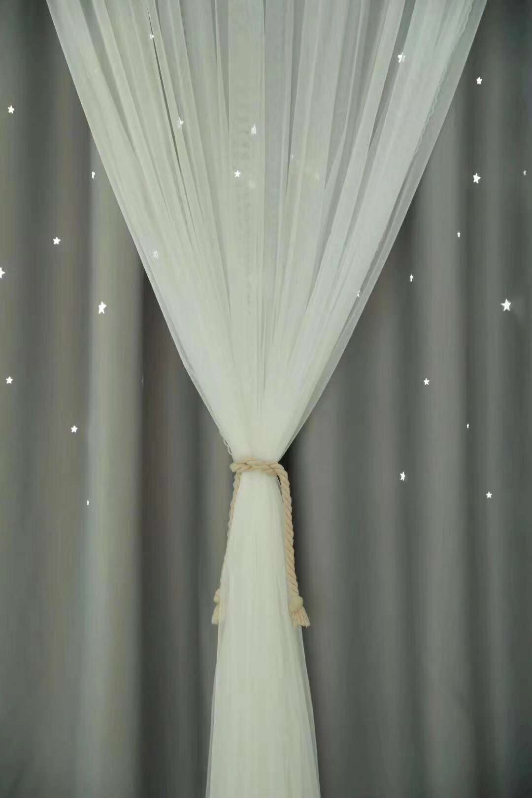 New style factory direct sales available for retail wholesale card-hollowed-out star ⭐ premium curtain fabric undefined