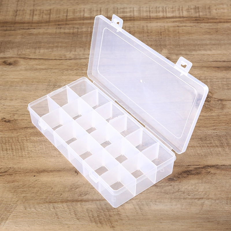 18格可拆卸透明塑料收纳盒串珠首饰品美甲样品元件五金工具整理盒详情图9