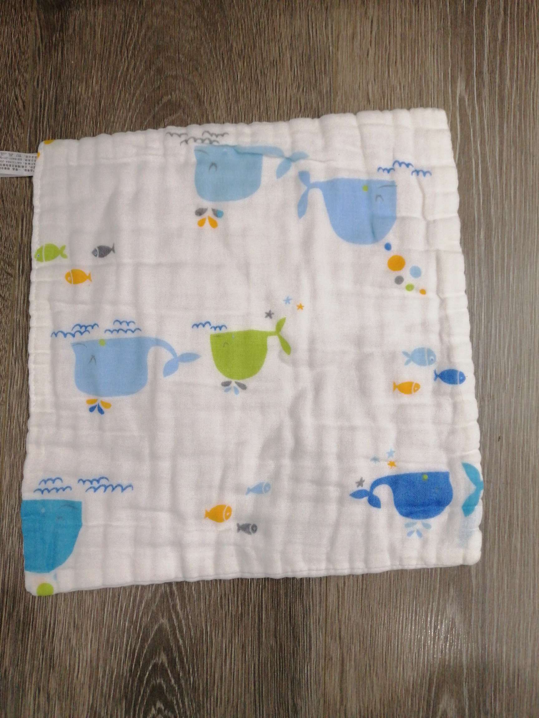 宝宝纯棉4层小花沙布方巾30X30尺寸产品图