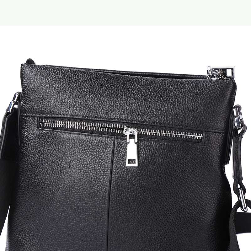 MK men's top layer cowhide casual single-shoulder bag details Picture