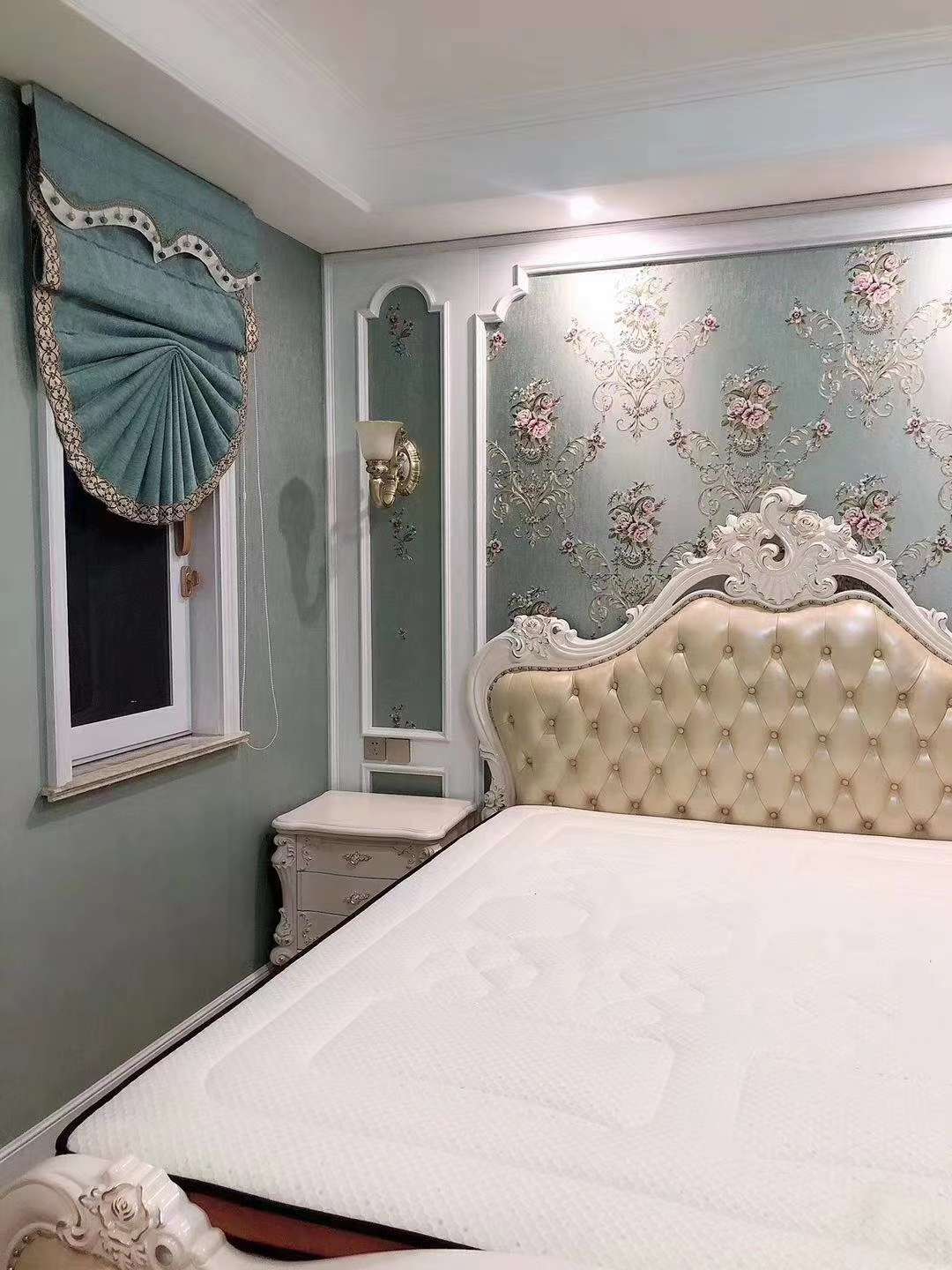 High-end fan-shaped jacquard Roman curtain undefined