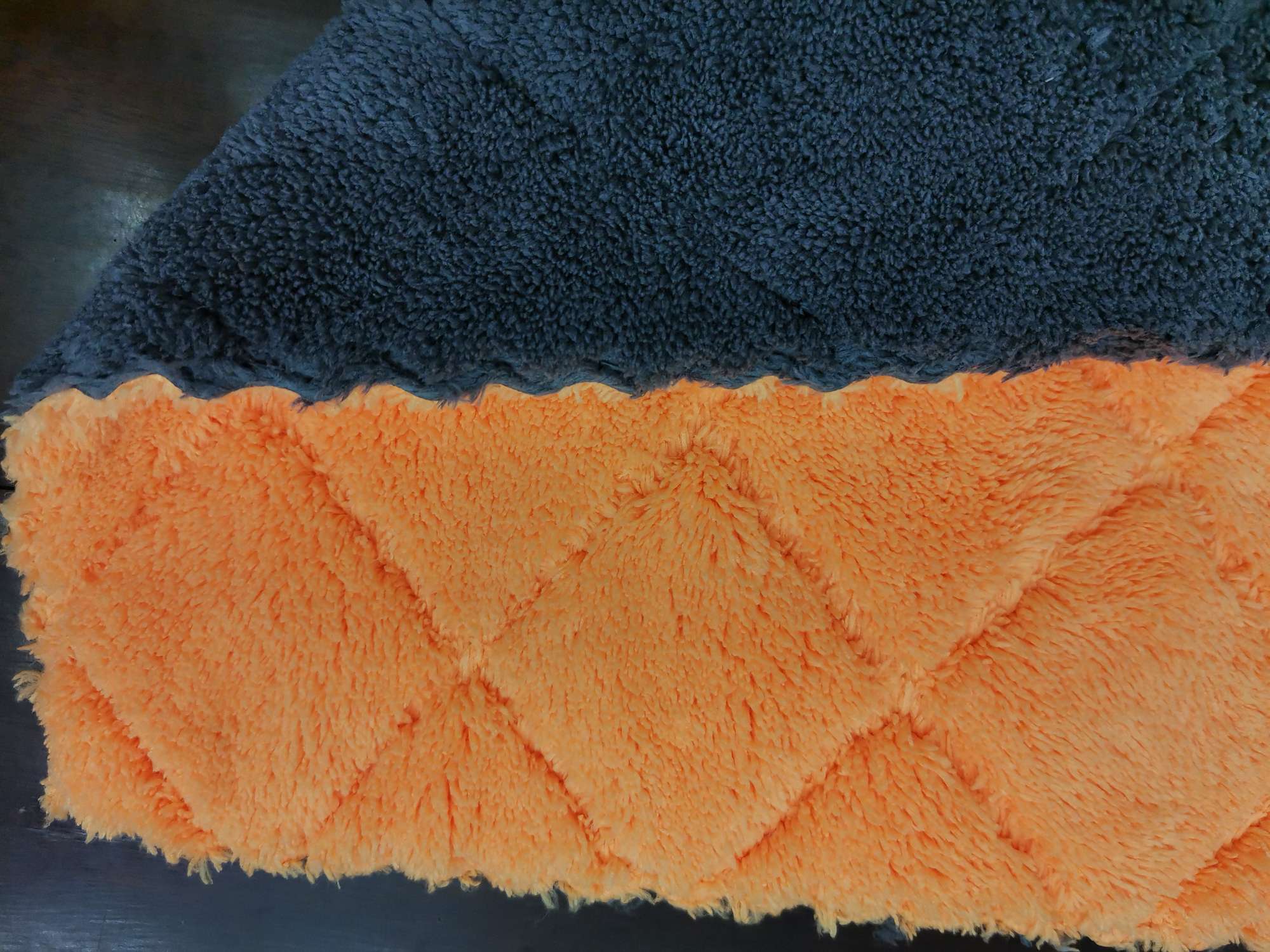 丿LZ-228洁丽竹洗车擦车巾打扫卫生清洁工具洗碗不掉毛不掉色玻璃镜子40*40灰橙双色双面压花800超强吸水