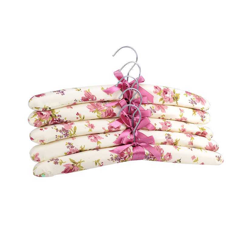 Cloth clothing rack cloth clothing rack solid wood non-slip cloth art clothing hang creative pastoral sponge clothing rack long hook wood clothing support